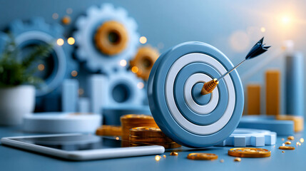 Fototapeta premium A clean content marketing with strategic planning concept for new business on a bright background content marketing strategic planning new business communication advertising