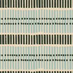 sage green blue cream abstract vertical stripes dashes geometric ikat seamless pattern. Midcentury blockprint handdrawn scandinavian nordic minimalist textile fabric upholstery simple basic texture © milatoo