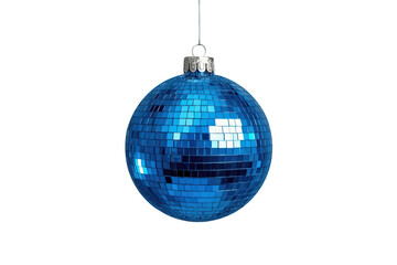 Obraz premium Blue disco ball creating a festive atmosphere for parties and celebrations. Transparent background
