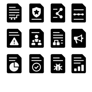 Icon document report icons lessons log register learned charter vector project