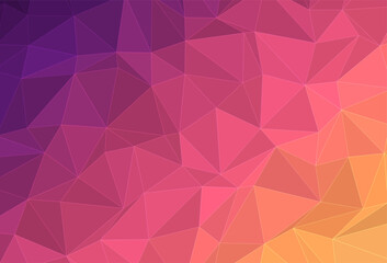 Obraz premium Vibrant low poly background geometric triangular with purple pink and orange gradient
