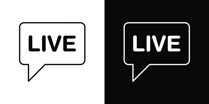 Live chat icon line clipart series. EPS10