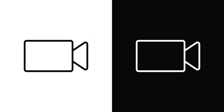 Video call icon line clipart series. EPS10