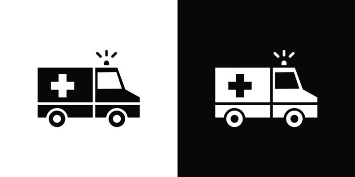 Ambulance icon editable graphic series