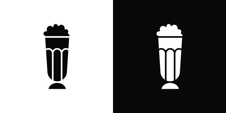 Milk shake icon editable graphic series