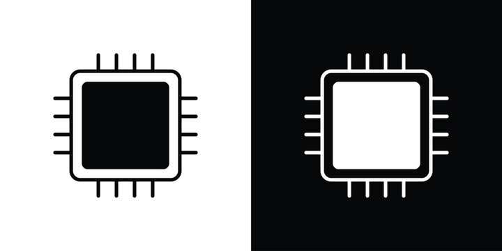 Processor icon editable graphic series
