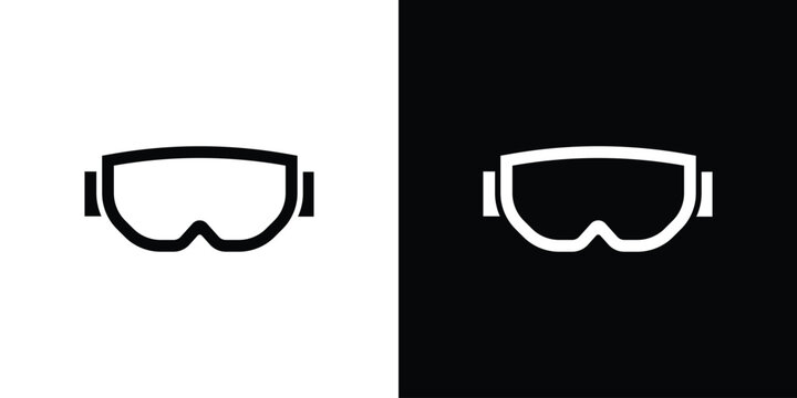 Ski goggles icon editable graphic series