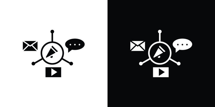 Social campaign icon editable graphic series
