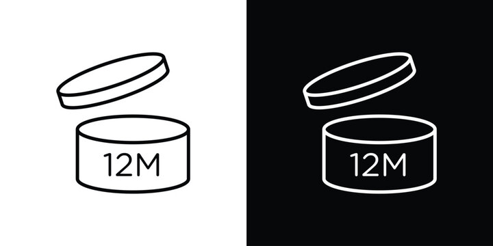 12M icon line illustration group