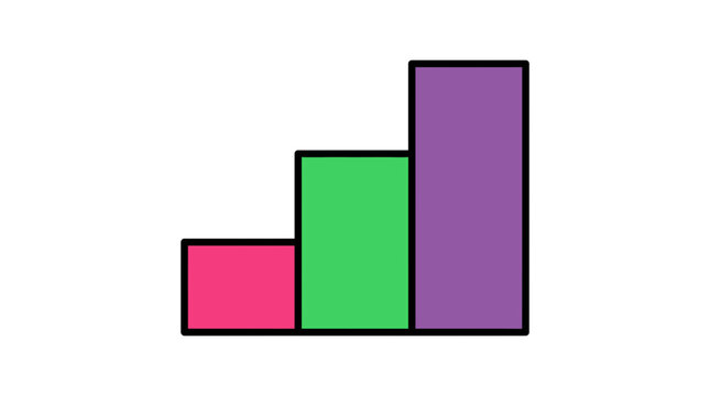 Minimalist Bar Chart Illustration Showing Upward Growth Trend