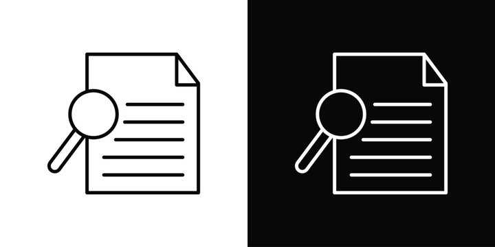 Case studies icon line illustration group
