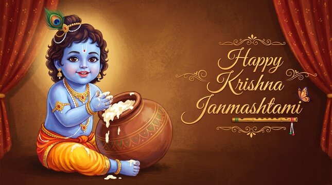 Shri Krishna Janmashtami Dahi Handi Gokulashtami Krishnashtami Krushna Jayanti Ashtami Rohini Kanhaiya Janmotsav Nandotsav Celebration Divine Festive Devotion Joy Culture Tradition