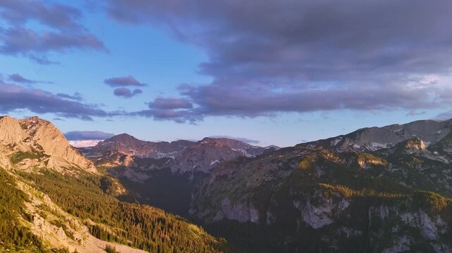 Golden hour over the mountains