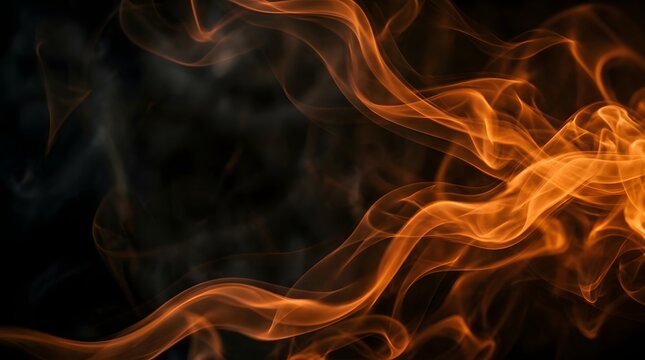 Happy halloween fiery orange smoke abstract spooky seasonal background for october celebrations