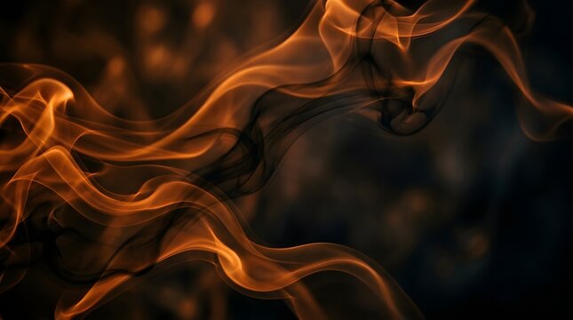 Happy halloween fiery orange smoke abstract background for spooky celebrations and autumn designs