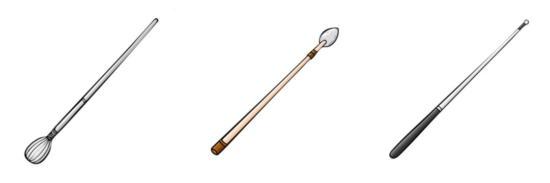 Collection of assorted medical instrument tools with different tips and handles