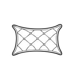 Obraz premium Classic Tufted Pillow Outline Illustration
