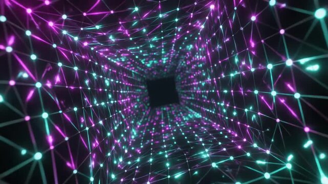 Glowing Quantum Data Lattice Toward Future Discovery Perfect for Advertising Presentation Corporate Strategy and Technology Posters