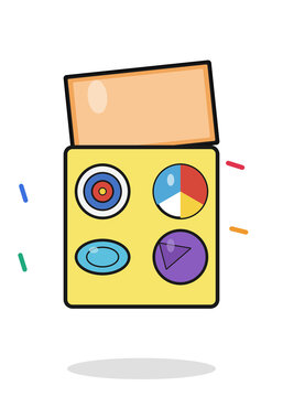 (orange lid): archery target, beach ball, frisbee, hacky sack