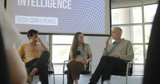 Panel Discussion, Presenting at Business Tech Conference in Conference centre