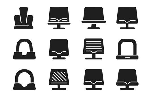 Icon clip slice slab rest vector book plate strip arc holder band