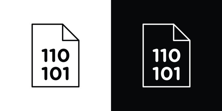 Binary code icon simple graphics pack