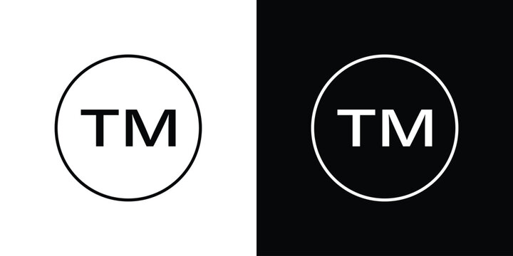 TM trademark icon simple graphics pack