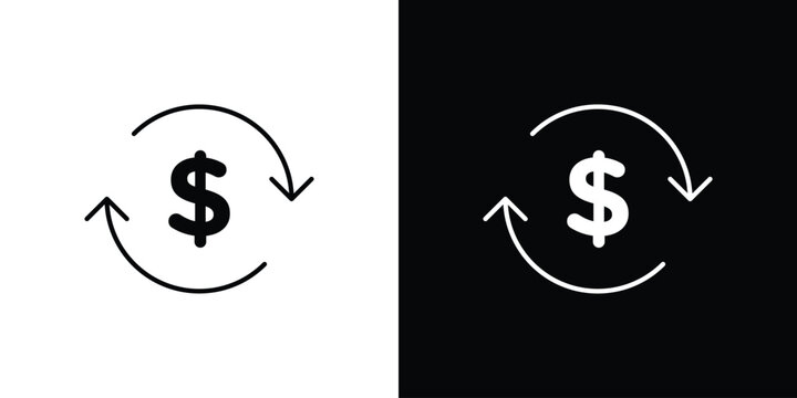 Turnover icon simple graphics pack