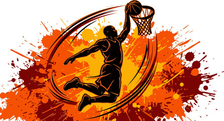 Vector Basketball Slam Dunk © yayan
