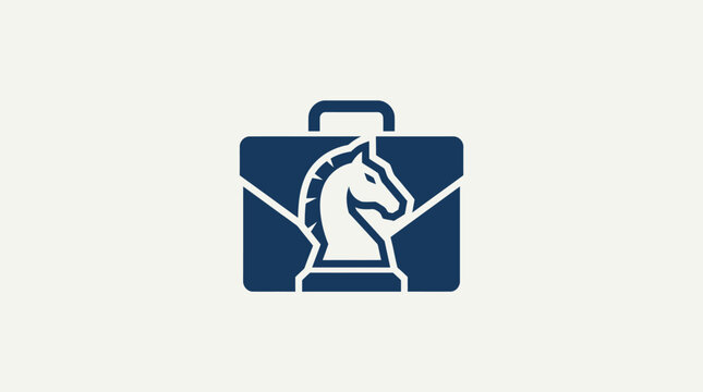 Chess Knight on Briefcase Symbol.