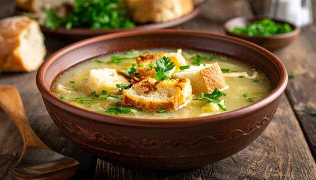Brotsuppe aus altem Brot