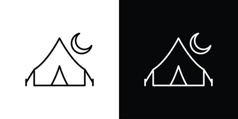 Camping icon outline design collection. EPS10 © basit