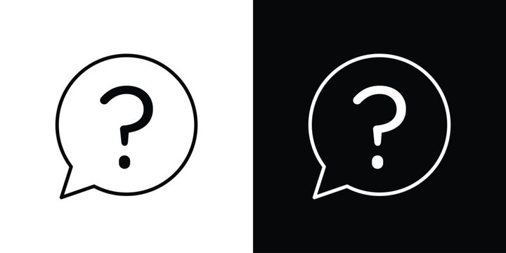 Comment question icon outline design collection. EPS10