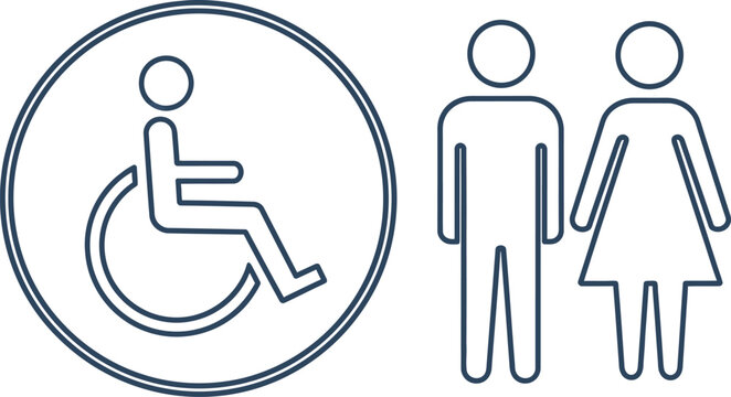 An illustration depicts a disabled person icon with a man and woman.