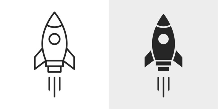 Startup Rocket Icon represents startup growth, innovation, and business launch.