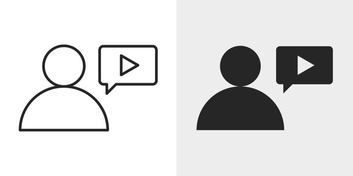 Content Creator Icon represents digital creators, social media influencers, and online publishing.