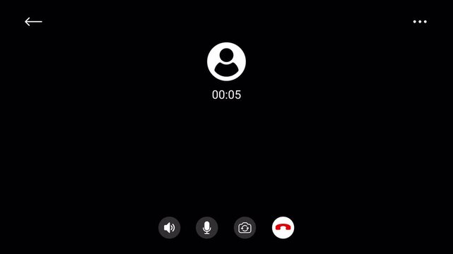 Video Call Overlay Background Effect, Video call screen display template on transparent background, video call chat conferencing animation , conference call recording time animation for Online meeting