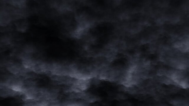 Dark stylized stormy cloud atmosphere with heavy volumetric smoke layers. Ideal for high-end cyber security presentations, dramatic data threat concepts, and corporate tech brand backdrops.