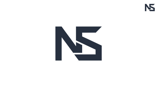 Modern black NS monogram logo on white background.