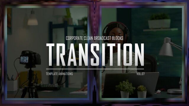 Corporate Clean Broadcast Blocks Transition / 4k Resolution / Horizontal / Part 07