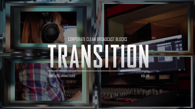 Corporate Clean Broadcast Blocks Transition / 4k Resolution / Horizontal / Part 09