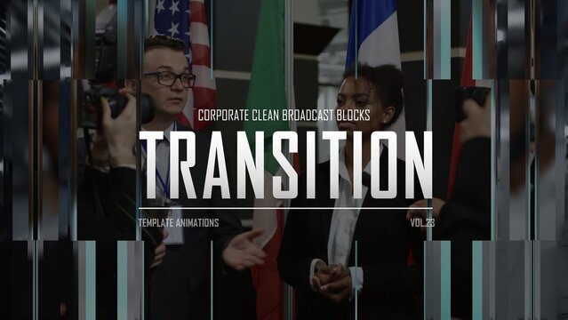 Corporate Clean Broadcast Blocks Transition / 4k Resolution / Horizontal / Part 23
