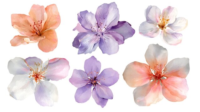 Vibrant Watercolor Flowers Arrangement