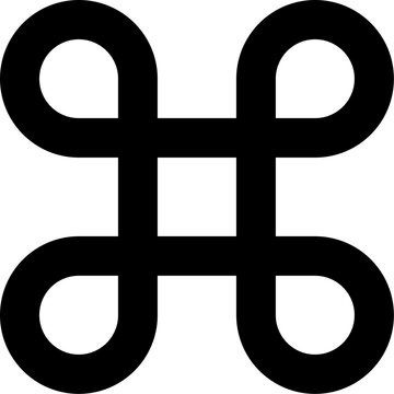Command Key icon with clean black outline