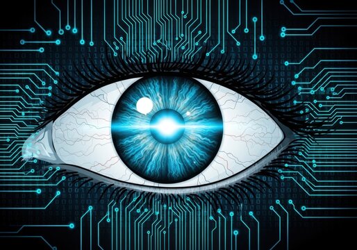 Digital eye with circuit board pattern