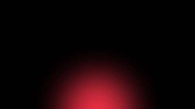 Moving away from separate blobs, this video starts with a black screen before an expanding dome of vibrant red light rises from the bottom.