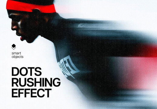 Dots Rushing Effect For Poster And Social Media Design