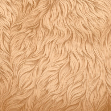 Detailed close-up illustration of soft, wavy light brown fur texture, featuring elegant flowing patterns and natural aesthetic suitable for luxury background design.