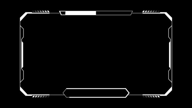 Futuristic Webcam Frame Animation for Live Streaming Loop