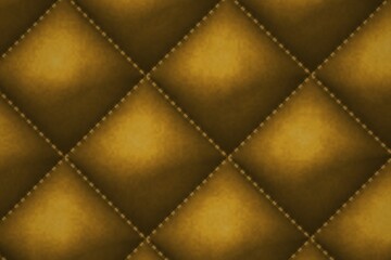 Fototapeta premium Gold Tufted Upholstery Texture